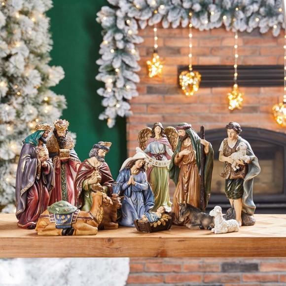 Glitzhome Glitzhome 12 Piece Resin Nativity Figurine Sets