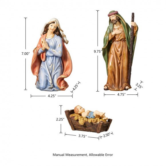 Glitzhome Glitzhome 12 Piece Resin Nativity Figurine Sets