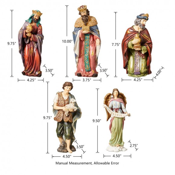 Glitzhome Glitzhome 12 Piece Resin Nativity Figurine Sets