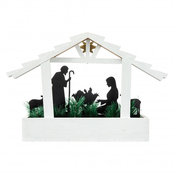 Glitzhome Glitzhome 13.5"L Wooden Nativity Table Decor