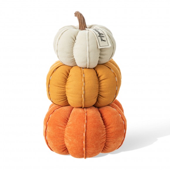 glitzhome Glitzhome 13"H Fall Stacked Fabric Pumpkin