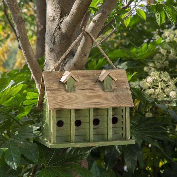 Glitzhome Glitzhome 14.25"L Oversized Distressed Solid Wood Cottage Birdhouse