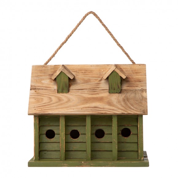 Glitzhome Glitzhome 14.25"L Oversized Distressed Solid Wood Cottage Birdhouse