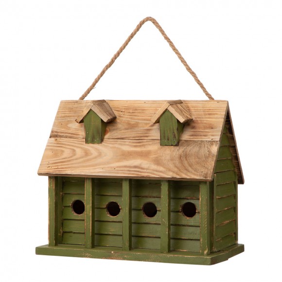 glitzhome Glitzhome 14.25"L Oversized Distressed Solid Wood Cottage Birdhouse