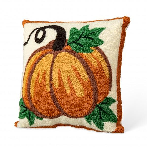 glitzhome Glitzhome 14"H Fall Hooked Pumpkin Pillow