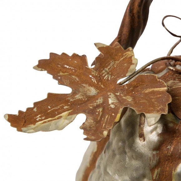 Glitzhome Glitzhome 14"H Galvanized Metal Tall Pumpkin