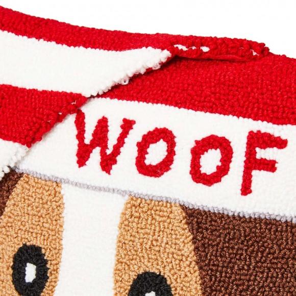 Glitzhome Glitzhome 14"L Hooked 3D Meow & Woof Throw Pillows Set Of 2