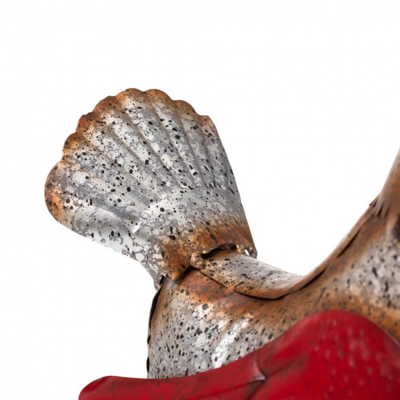 Glitzhome Glitzhome 15.25"H Farmhouse Rustic Galvanized Metal Hen Statue Décor