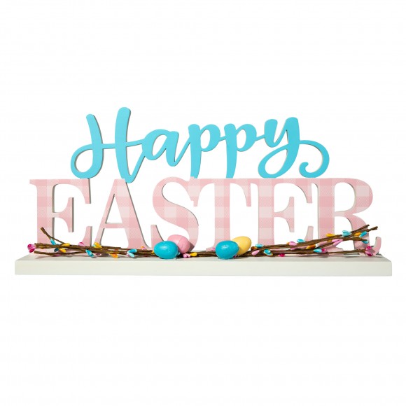Glitzhome Glitzhome 15.75"H Easter Wooden "Happy Easter"Table Decor