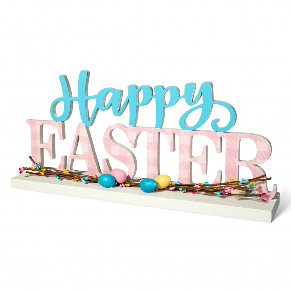glitzhome Glitzhome 15.75"H Easter Wooden "Happy Easter"Table Decor