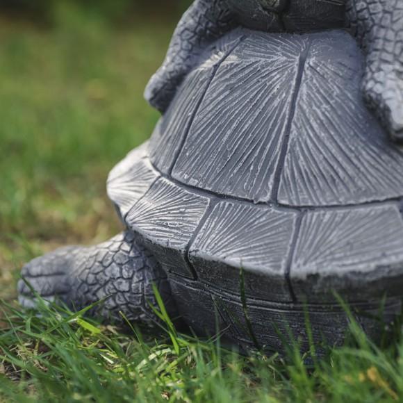 Glitzhome Glitzhome 15.75''L MgO Stacked Turtle Garden Statue