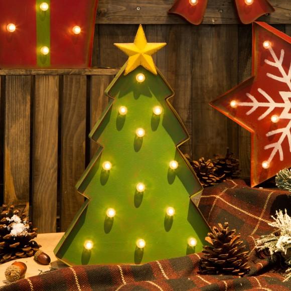 Glitzhome Glitzhome 16.14"H Marquee LED Christmas Tree Decor