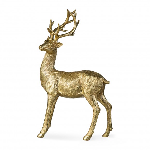 glitzhome Glitzhome 16.25"H Resin Christmas Standing Reindeer Table Decor