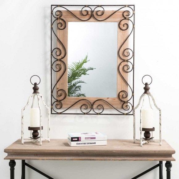 Glitzhome Glitzhome 16.5"H Farmhouse Rustic Metal Lantern Set Of 2