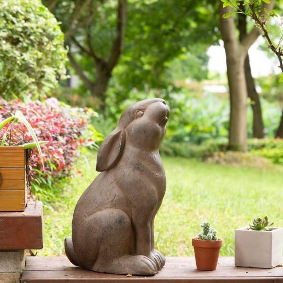 Glitzhome Glitzhome 16.5"H MGO Sitting Rabbit Statue