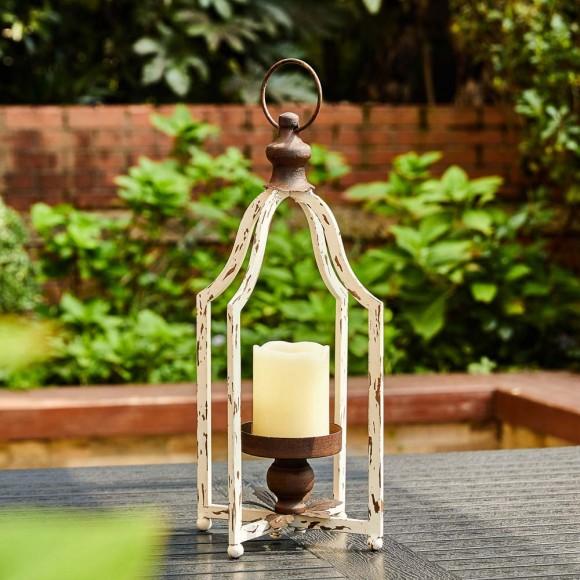 Glitzhome Glitzhome 16.5"H Small Farmhouse Rustic Metal Lantern