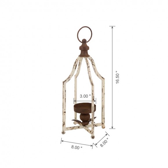 Glitzhome Glitzhome 16.5"H Small Farmhouse Rustic Metal Lantern
