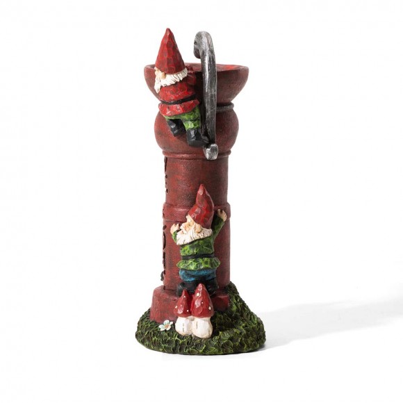 Glitzhome Glitzhome 16.5"H Solar Polyresin Water Pump Gnome Welcome Garden Statue