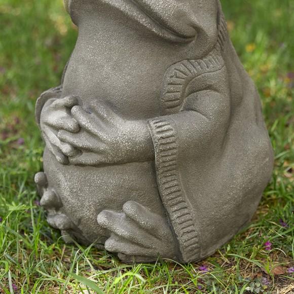 Glitzhome Glitzhome 16.75"H MGO Faux Concrete Zen-Style Frog Garden Statue