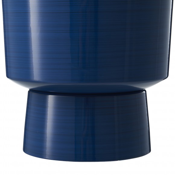 Glitzhome Glitzhome 16.75"H Set Of 2 Cobalt Blue Faux Ceramic Urn Plastic Planter