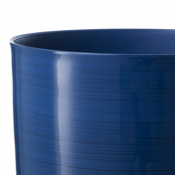 Glitzhome Glitzhome 16.75"H Set Of 2 Cobalt Blue Faux Ceramic Urn Plastic Planter