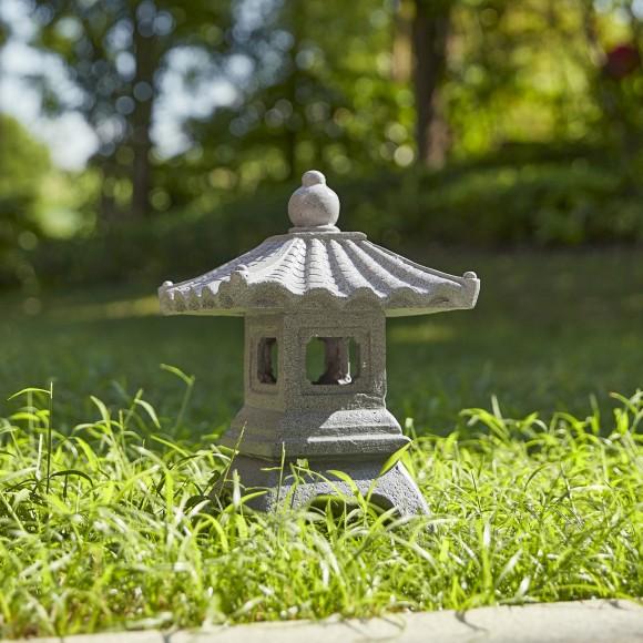 Glitzhome Glitzhome 16"H MGO Faux Concrete Pagoda Garden Statue