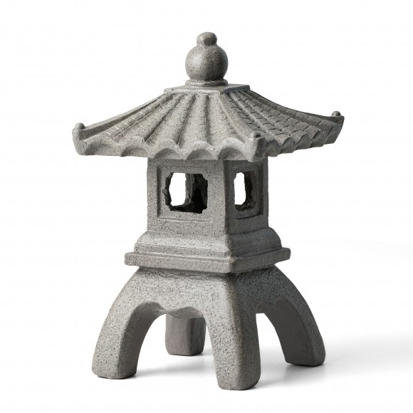 glitzhome Glitzhome 16"H MGO Faux Concrete Pagoda Garden Statue
