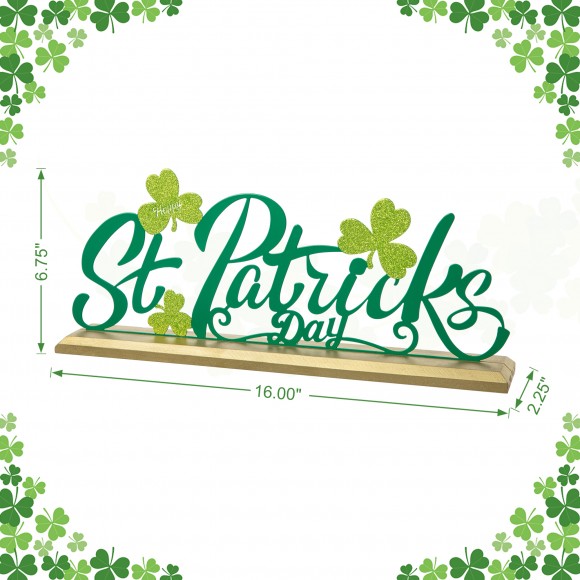 Glitzhome Glitzhome 16"L St.Patrick's Metal Table Decor