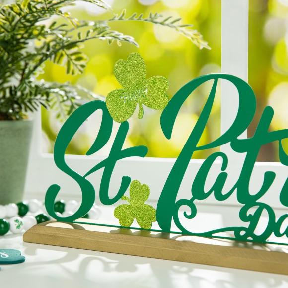 Glitzhome Glitzhome 16"L St.Patrick's Metal Table Decor