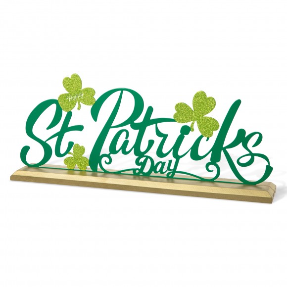 glitzhome Glitzhome 16"L St.Patrick's Metal Table decor