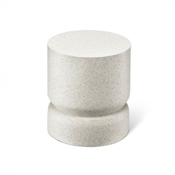 Glitzhome Glitzhome 17.25"H Multi-functional MgO Faux Terrazzo Garden Stool Or Planter Stand Or Accent Table