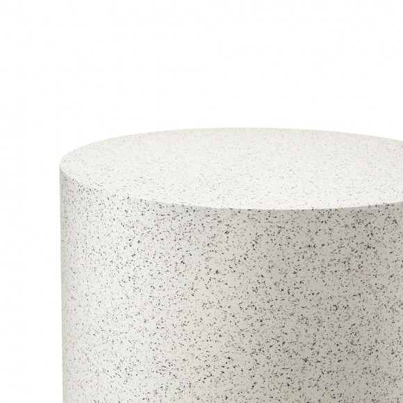 Glitzhome Glitzhome 17.25"H Multi-functional MgO Faux Terrazzo Garden Stool Or Planter Stand Or Accent Table