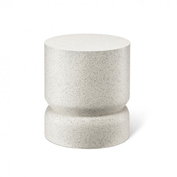glitzhome Glitzhome 17.25"H Multi-functional MgO Faux Terrazzo Garden Stool or Planter Stand or Accent Table