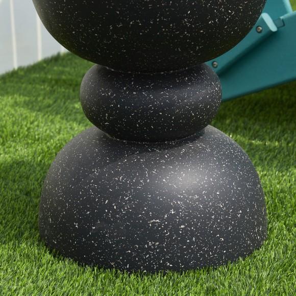 Glitzhome Glitzhome 17.5"H Multi-functional MGO Faux Terrazzo Garden Stool Or Planter Stand Or Accent Table