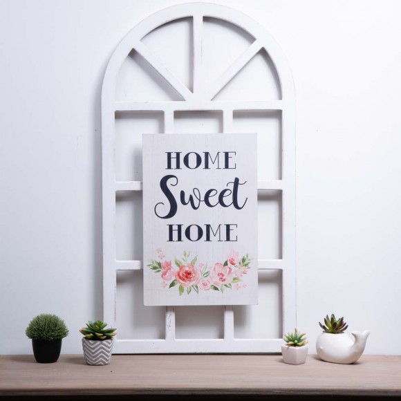 Glitzhome Glitzhome 17.72 H" Wooden "HOME SWEET HOME" Word Sign Wall Décor