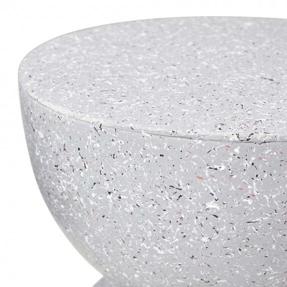 Glitzhome Glitzhome 17.75"H MGO Gray Terrazzo Garden Stool Or Planter Stand Or Accent Table (Multi-functional)