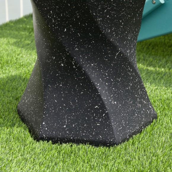 Glitzhome Glitzhome 17.75"H Multi-functional MGO Twist-Style Faux Terrazzo Garden Stool Or Planter Stand Or Accent Table