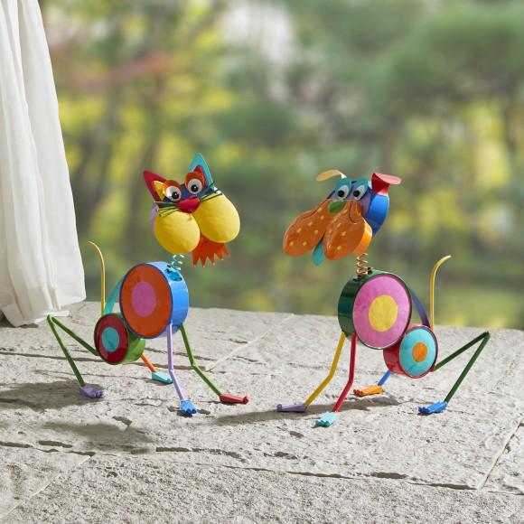 Glitzhome Glitzhome 17"H Metal Novelty Puppy Garden Statue