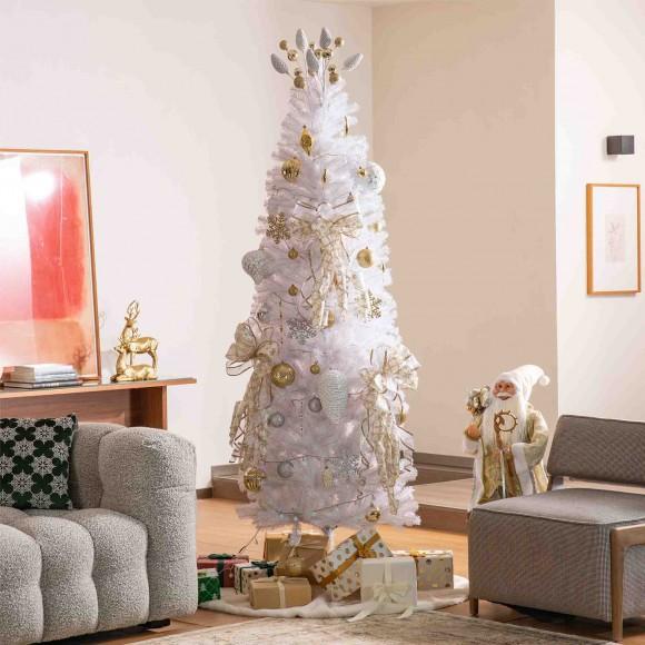 Glitzhome Glitzhome 178ct Christmas Elegant Silver & Gold Shatterproof Ornaments With Matched Pinecone Picks And Ribbon Bow Sets