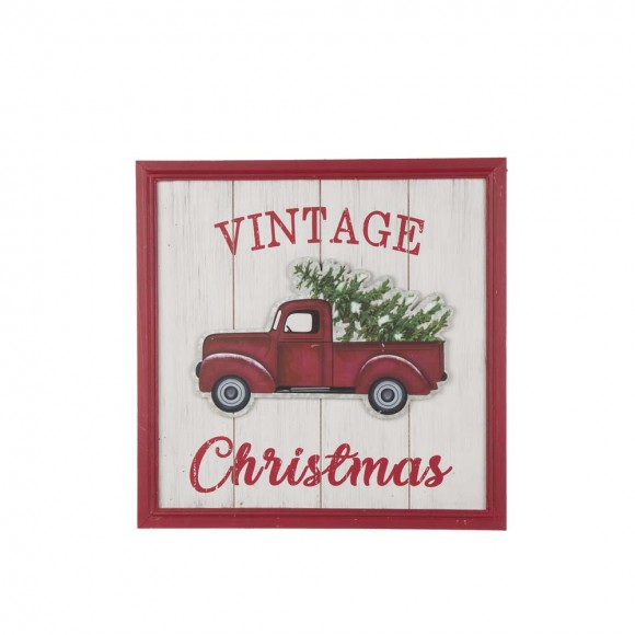 glitzhome Glitzhome 18.00"L Wooden Truck Wall Décor