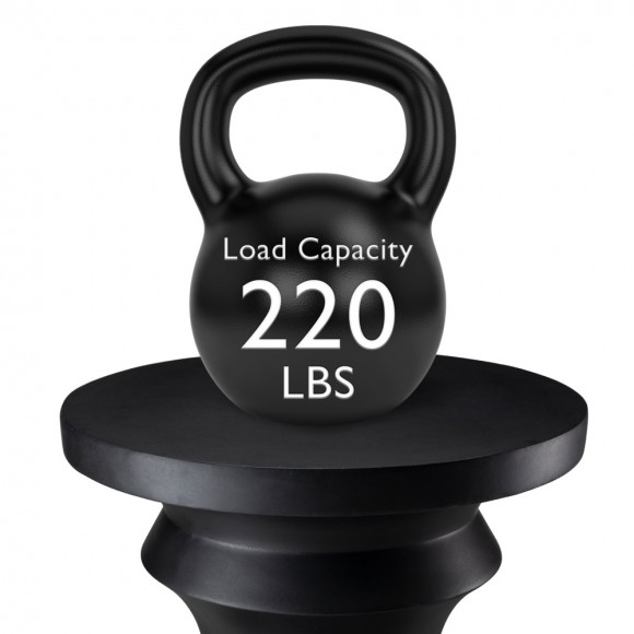 Glitzhome Glitzhome 18.25" MgO Black Chess Garden Stool Or Planter Stand Or Accent Table