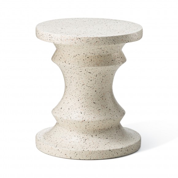 glitzhome Glitzhome 18.25" Multi-functional MGO Faux Terrazzo Chess Garden Stool or Planter Stand or Accent Table