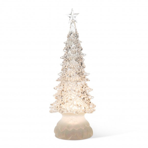 glitzhome Glitzhome 18.5"H Christmas Lighted Acrylic Rotating Table Tree