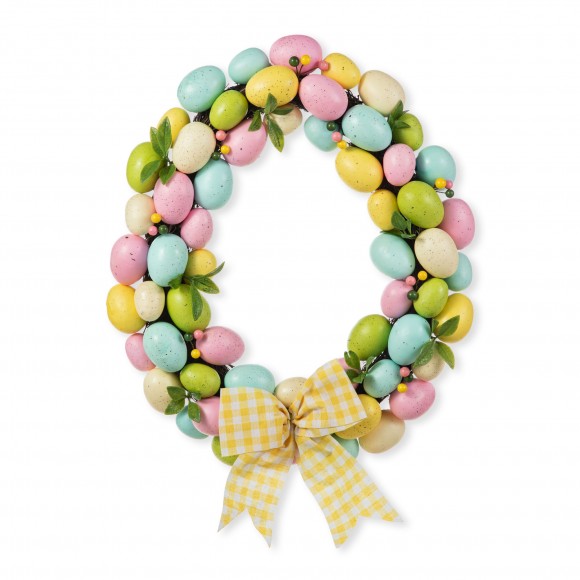 glitzhome Glitzhome 18"D Easter Egg Shaped Eggs Wreath