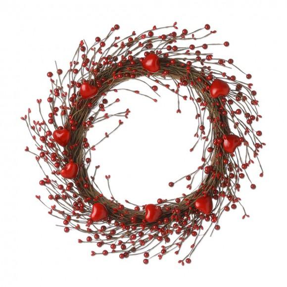 glitzhome Glitzhome 18"D Valentine's Day Berry Wreath