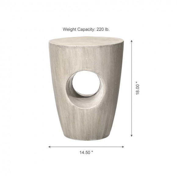 Glitzhome Glitzhome 18"H MGO Faux Concrete Garden Stool Plant Stand Or Accent Table (Multi-functional)