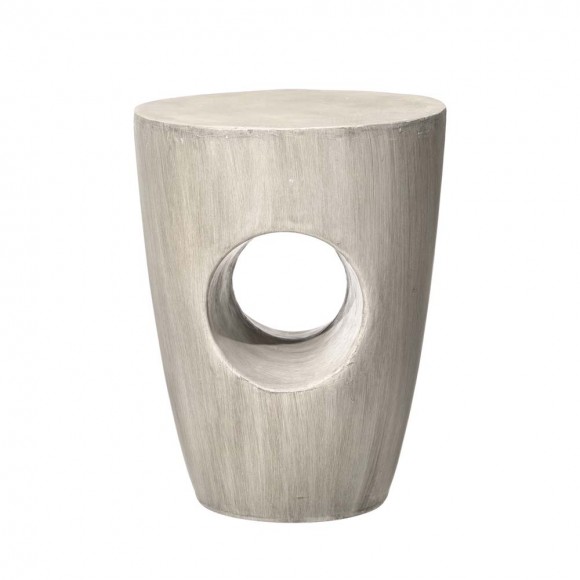 glitzhome Glitzhome 18"H MGO Faux Concrete Garden Stool Plant Stand or Accent Table (Multi-functional)