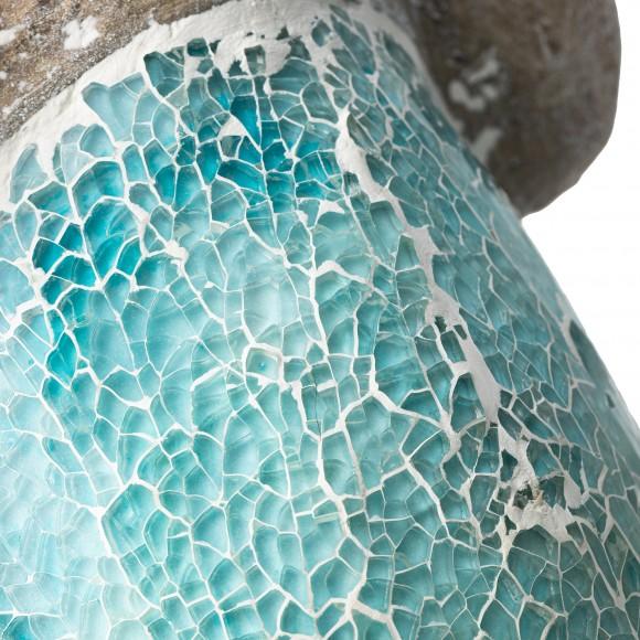 Glitzhome Glitzhome 18"H MGO Faux Granite And Mosaic Sitting Elephant Statue