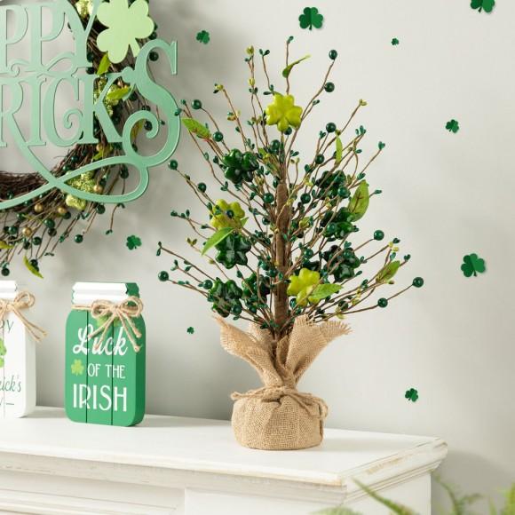Glitzhome Glitzhome 18"H St Patrick's Shamrock And Berry Table Tree