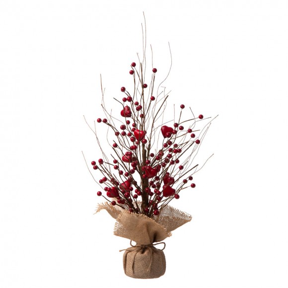 glitzhome Glitzhome 18"H Valentine's Berry Heart Table Tree